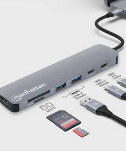 Manhattan docking USB-C 7 u 1 HDMI 4K@60Hz
