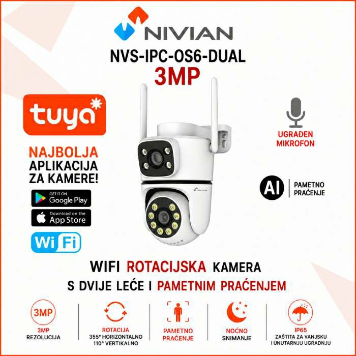 nivian-2k-rotacijska-ai-wifi-nadzorna-kamera-nvs-ipc-0s6-dua-nvs-ipc-0s6-dual_12200 NIVIAN 2K ROTACIJSKA AI WIFI NADZORNA KAMERA NVS-IPC-0S6-DUAL - Slika 1