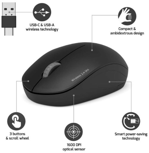 Port miš OFFICE bežični USB-A/USB-C Port miš OFFICE bežični USB-A/USB-C