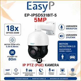 EASY-P 5MP IP PTZ KAMERA S 18X OPTIČKIM ZOOMOM EP-IPSD5318IT-5