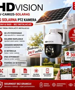 HDVISION 4G AI ROTACIJSKA KAMERA I SOLARNI PANEL NV-CAM02S-SOLAR4G