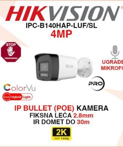 HIKVISION 2K HYBRID LIGHT KAMERA S AKTIVNOM OBRANOM IPC-B140HAP-LUF/SL