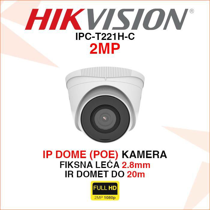 hikvision-2mp-ip-poe-dome-nadzorna-kamera-ipc-t221h-c-ipc-t221h-c_12271 HIKVISION 2MP IP POE DOME NADZORNA KAMERA IPC-T221H-C - Slika 1