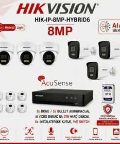 Hikvision 4K IP komplet sa 6 kamera - AI PRO serija