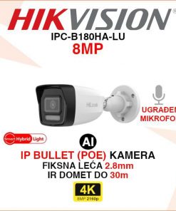 HIKVISION 4K SMART HYBRID LIGHT AI IP POE KAMERA IPC-B180HA-LU
