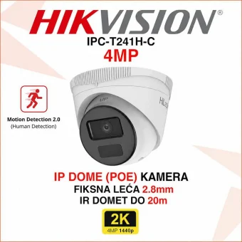 HIKVISION 4MP DOME IP POE KAMERA IPC-T241H-C