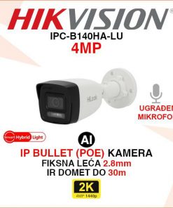 HIKVISION 4MP SMART HYBRID LIGHT AI IP POE KAMERA IPC-B140HA-LU