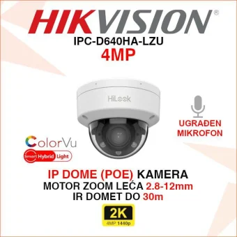 HIKVISION 4MP SMART HYBRID LIGHT MOTOR ZOOM IP KAMERA IPC-D640HA-LZU