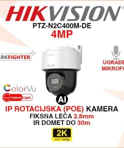 HIKVISION 4MP SMART HYBRID LIGHT ROTACIJSKA AI KAMERA PTZ-N2C400M-DE