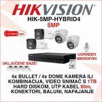HIKVISION 5MP SMART HYBRID SET SA 4 KAMERE I OPREMOM HIK-5MP-HYBRID4