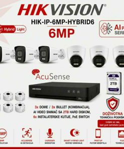 Hikvision 6MP IP komplet sa 6 kamera - AI PRO serija