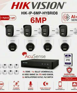 Hikvision 6MP IP komplet sa 8 kamera - AI PRO serija