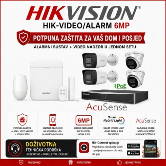 HIKVISION BEŽIČNI ALARM I VIDEO NADZOR SET HIK-VIDEO/ALARM 6MP