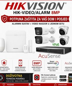 HIKVISION BEŽIČNI ALARM I VIDEO NADZOR SET HIK-VIDEO/ALARM 8MP