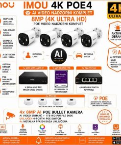 Imou 4K AI IP PoE komplet s 4 kamere - Best Buy
