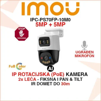 IMOU IPC-PS70FP-10M0 DUAL LENS IP POE PT KAMERA S AKTIVNOM OBRANOM