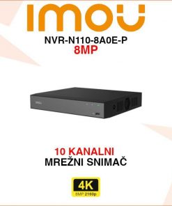 IMOU NVR-N110-8A0E-P 10 KANALNI 4K MREŽNI VIDEO SNIMAČ