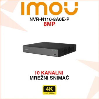 IMOU NVR-N110-8A0E-P 10 KANALNI 4K MREŽNI VIDEO SNIMAČ