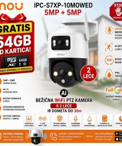 IPC-S7XP-10M0WED IMOU CRUISER DUAL 5MP + 5MP AI PTZ WIFI KAMERA