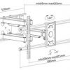 Manhattan TV nosač zidni 37"-90" do 75kg