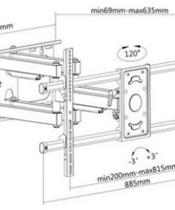 Manhattan TV nosač zidni 37"-90" do 75kg