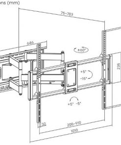 Manhattan TV nosač zidni 60"-120" do 120kg