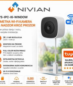NIVIAN PAMETNA WI-FI KAMERA ZA NADZOR KROZ PROZOR NVS-IPC-I6-WINDOW