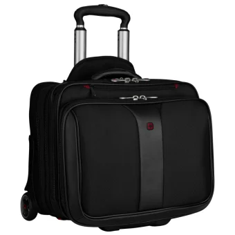 Wenger torba Patriot 2 za prijenosnike do 17" sa dodatnim Slim torbom za 15.6" prijenosnik, sa kotačima, crna