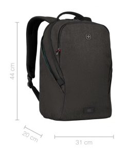 Wenger ruksak MX Light za prijenosnike do 16", 21 L, crni