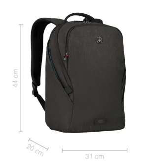 Wenger ruksak MX Light za prijenosnike do 16", 21 L, crni