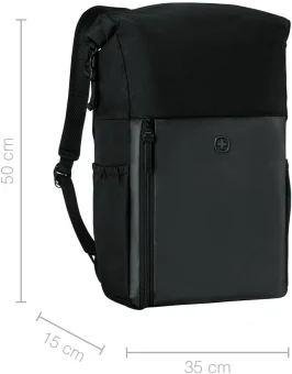 Wenger ruksak UrbanOne Roll-Top za prijenosnik do 15.6", crni