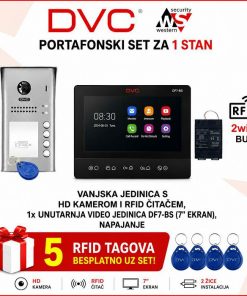DVC PORTAFON SET ZA 1 STAN SA 7" VIDEO JEDINICOM PORTAFON-VIDEO1-SET2