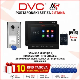 DVC PORTAFON SET ZA 2 STANA SA VIDEO JEDINICOM PORTAFON-VIDEO2-SET2