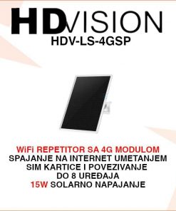 4G SOLARNI  RUTER SA PANELOM I PRIHVATOM 8 KAMERA HDV-LS-4GSP