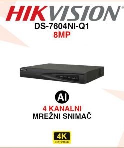 HIKVISION 4 KANALNI 4K MREŽNI VIDEO SNIMAČ DS-7604NI-Q1
