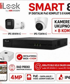 HIKVISION 4MP IP PoE komplet s 8 kamera, snimačem i HDD-om 1TB