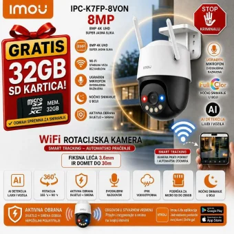 IPC-K7FP-8V0N IMOU CRUISER SC 4K BEŽIČNA WIFI ROTACIJSKA KAMERA