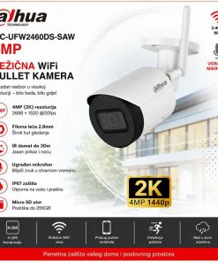 IPC-UFW2460DS-SAW DAHUA BEŽIČNA WIFI KAMERA 4MP SA DETEKCIJOM POKRETA