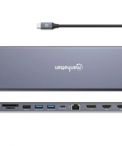 Manhattan docking USB-C 12-in-1 Triple Monitor 4K