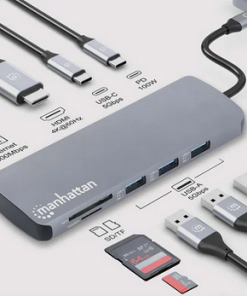 Manhattan docking USB-C 9 u 1 HDMI 4K@60Hz