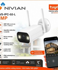 NIVIAN BEŽIČNA TUYA SMART KAMERA 3MP REZOLUCIJE NVS-IPC-02-L