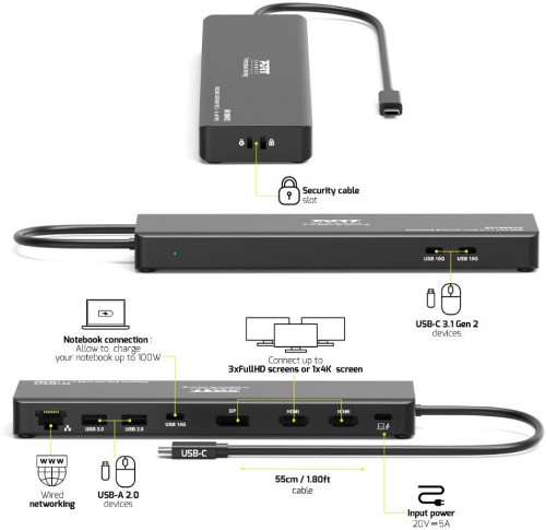 Port docking travel USB-C