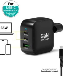 Port zidni punjač 65W type C GaN2 + USB-C kabel 2m