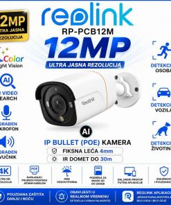 REOLINK 12MP BULLET IP POE KAMERA S AI FUNKCIJAMA RP-PCB12M