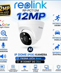 REOLINK 12MP DOME IP POE KAMERA S AI FUNKCIJAMA RP-PCT12M