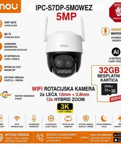 IPC-S7DP-5M0WEZ IMOU CRUISER Z WIFI 3K ROTACIJSKA AI KAMERA S 2 LEĆE