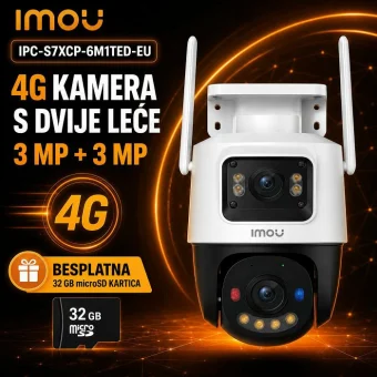 IPC-S7XCP-6M1TED-EU IMOU CRUISER DUAL 2C 4G 6MP AI ROTACIJSKA KAMERA