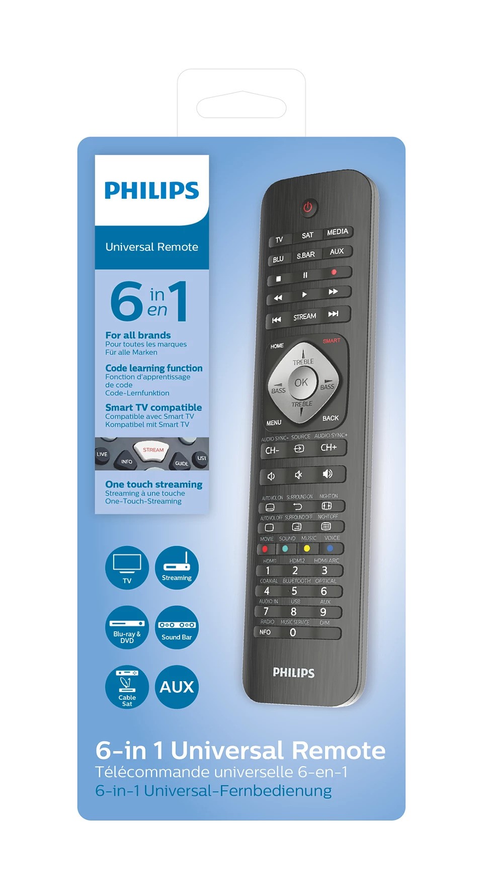 Philips univerzalni daljinski upravljač 6u1