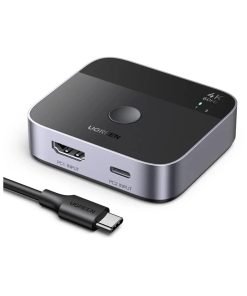 UGREEN razdjelnik video HDMI 2.0 na USB C, 4K@60Hz, crni