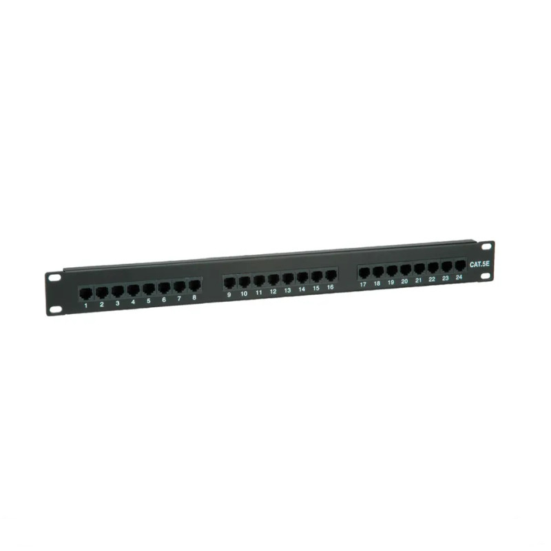 Roline VALUE Cat.5e/Class D 19" Patch Panel 24-porta UTP, crni